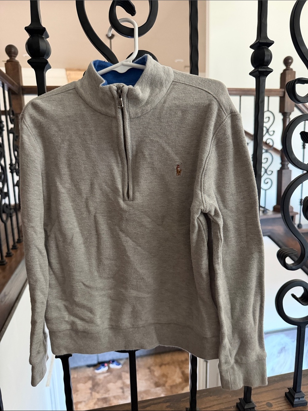 Polo zip up sweater